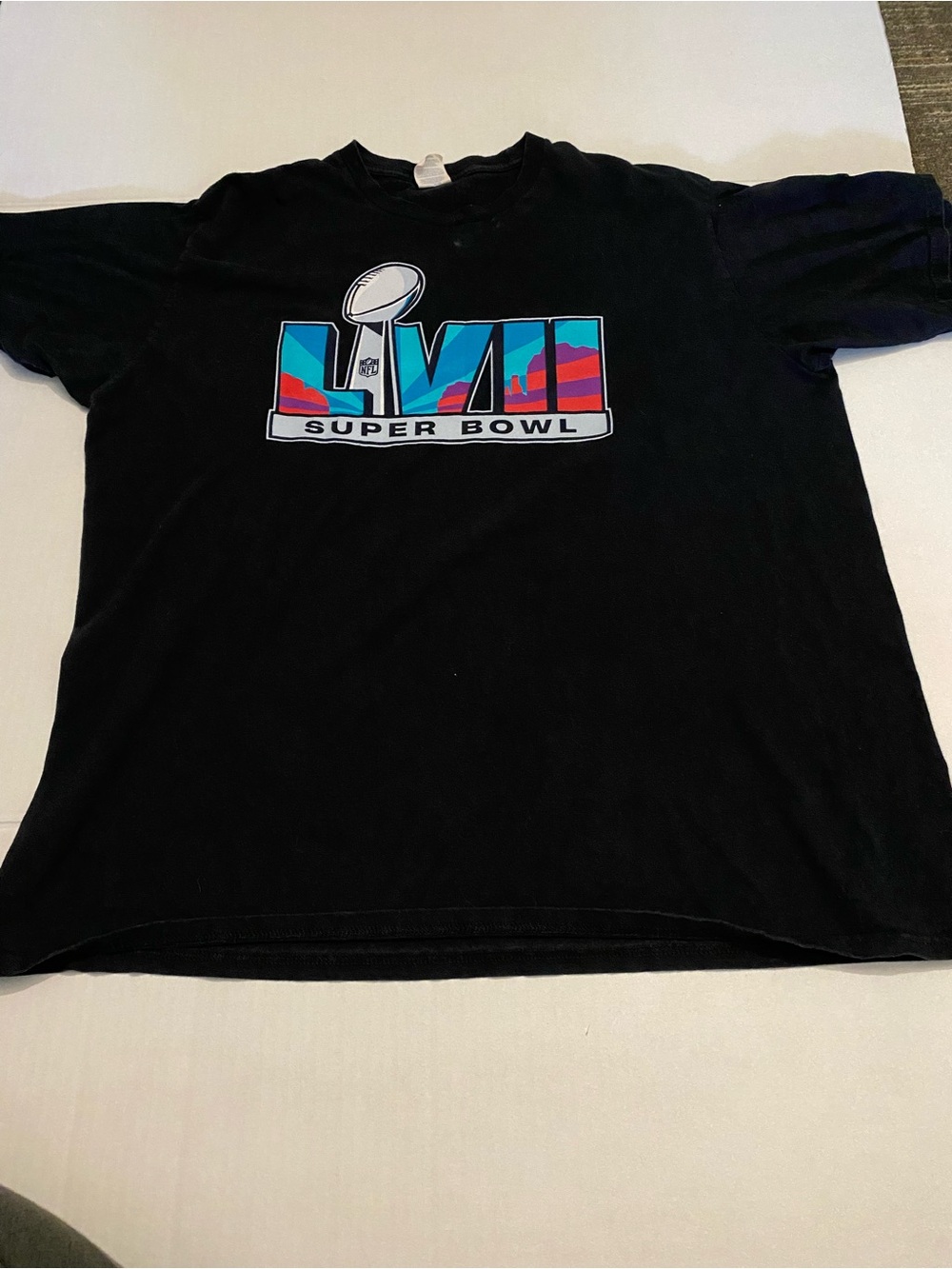 Black Super Bowl LVI Graphic Tee Caesar’s Sportsbook Chiefs vs Eagles 2XL